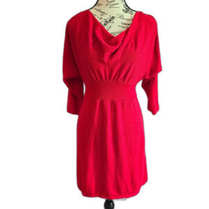 Express wool blend red dress